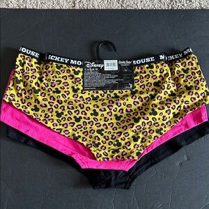 New, Disney Underwear Set - Black, Pink, Leopard